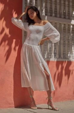 Utopia Off Shoulder Midi Dress