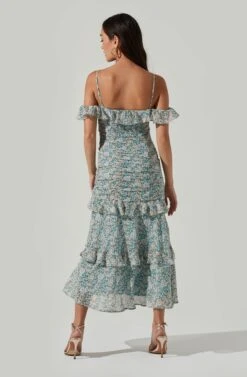 Daisy Dell Floral Ruffle Cold Shoulder Midi Dress -Astr The Label Shop 20220315 ACDR100903 TEALMULTIFLORAL 0103 02f9241a fbf3 4272 8962 f8d1cab7a37b