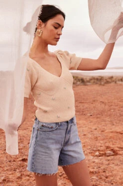 Bria Floral Embroidered Sweater -Astr The Label Shop 210513 ASTR PinkLake 14 2399