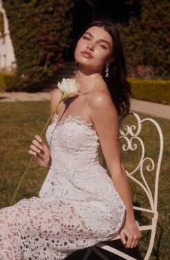 Anaya Strapless Lace Midi Dress -Astr The Label Shop 22 01 26 LOOK 11 0085