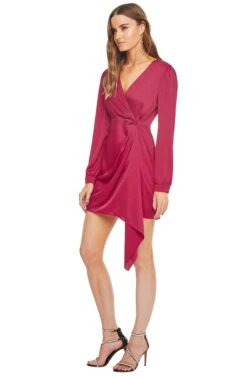 Flash Long Sleeved Dress -Astr The Label Shop ACDR100072 PINK POUT 02