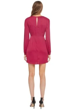 Flash Long Sleeved Dress -Astr The Label Shop ACDR100072 PINK POUT 03