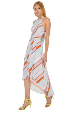 Illusion Maxi Dress 8 Illusion Maxi Dress -Astr The Label Shop ACDR100107 POP ORANGE STRIPE 02