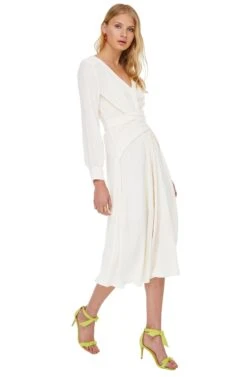 Perspective Midi Dress 14 Perspective Midi Dress -Astr The Label Shop ACDR100128 CREAM 02