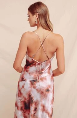 Gaia Tie Dye Midi Dress 8 Gaia Tie Dye Midi Dress -Astr The Label Shop ACDR100133B WINE TIE DYE 12