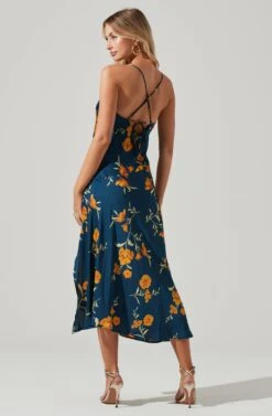 Gaia Floral Midi Dress 31 Gaia Floral Midi Dress -Astr The Label Shop ACDR100133D DARKTEAL GOLDFRL 6