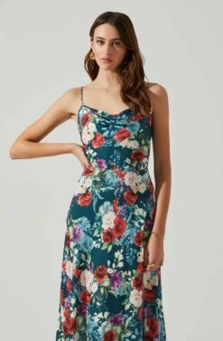 Gaia Floral Midi Dress 23 Gaia Floral Midi Dress -Astr The Label Shop ACDR100133D GREENREDFLORAL 3