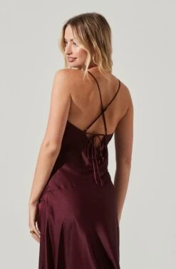 Gaia Midi Dress 41 Gaia Midi Dress -Astr The Label Shop ACDR100133S DEEPWINE 3 2