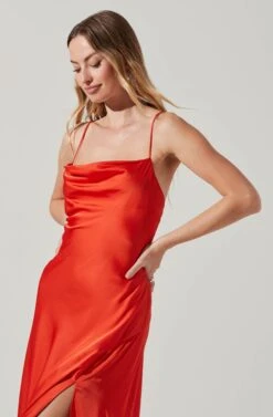 Gaia Midi Dress 29 Gaia Midi Dress -Astr The Label Shop ACDR100133S TANGERINE 0626