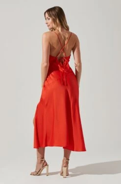 Gaia Midi Dress 33 Gaia Midi Dress -Astr The Label Shop ACDR100133S TANGERINE 0627