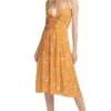 Collin Floral Midi Dress -Astr The Label Shop ACDR100155 APRICOT FLORAL 1