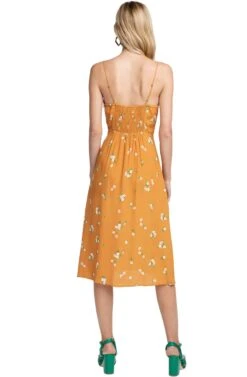 Collin Floral Midi Dress -Astr The Label Shop ACDR100155 APRICOT FLORAL 3