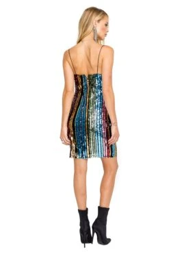 Cami Mini Dress 12 Cami Mini Dress -Astr The Label Shop ACDR100185 RAINBOW STRIPE 04