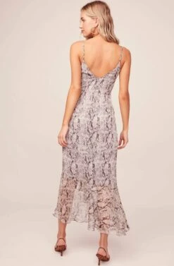Mariah Python Midi Dress -Astr The Label Shop ACDR100280C GREY PYTHON 3AA bd620357 50dc 4487 bbd9 f306fa99e31d