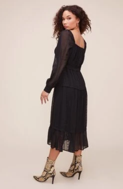 Padma Dress -Astr The Label Shop ACDR100324EMBO BLACK 4