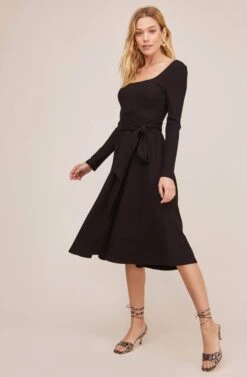Sinclair Midi Dress -Astr The Label Shop ACDR100361 BLACK 1