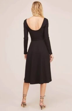 Sinclair Midi Dress -Astr The Label Shop ACDR100361 BLACK 4