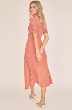 Cher Sketch Midi Dress -Astr The Label Shop ACDR100481 CLAY BALLET SKETCH 3A