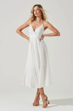 Ambrosia Midi Dress -Astr The Label Shop ACDR100490 WHITE 0383