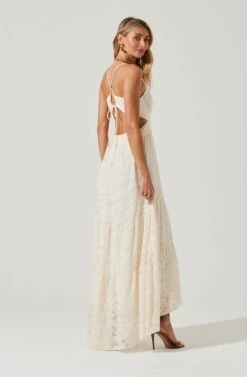 Frolic Cutout Front Slit Midi Dress -Astr The Label Shop ACDR100504E CREAM 5