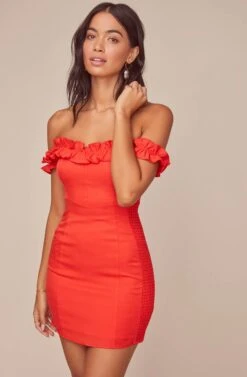 Renata Off Shoulder Dress 41 Renata Off Shoulder Dress -Astr The Label Shop ACDR100525 RED 3 6e6e6e8e c2ab 4588 b3c4 7c3278f2cbf0