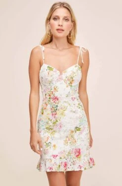 Mirielle Floral Print Eyelet Dress -Astr The Label Shop ACDR100584 MULTI COLORED FLORAL 2