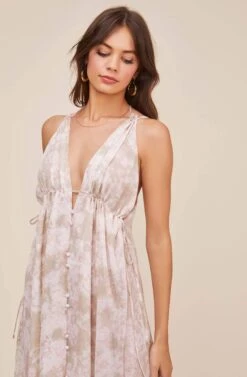 Amalfi Tie Dye Maxi Dress -Astr The Label Shop ACDR100590 SAGE MAUVE TIE DYE 4