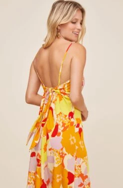 Charisma Floral Midi Dress 9 Charisma Floral Midi Dress -Astr The Label Shop ACDR100591 YELLOW ORANGE TROPICAL FLORAL 4