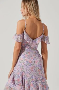 Pemberley Floral High Low Dress 12 Pemberley Floral High Low Dress -Astr The Label Shop ACDR100638D PINKMULTIFLORAL5 0523