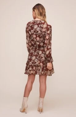 Scarlet Floral Dress 11 Scarlet Floral Dress -Astr The Label Shop ACDR100646 CINNAMON MULTI FLORAL 3