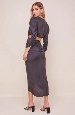 Jayla Ruched Cutout Dress 7 Jayla Ruched Cutout Dress -Astr The Label Shop ACDR100768S BLACK 3