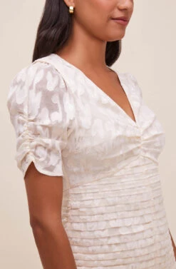 Erina Ruched Mini Dress -Astr The Label Shop ACDR100788 CREAM 4