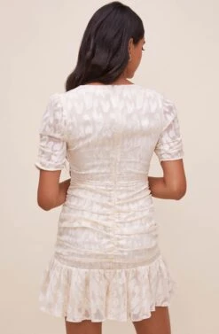 Erina Ruched Mini Dress -Astr The Label Shop ACDR100788 CREAM 6