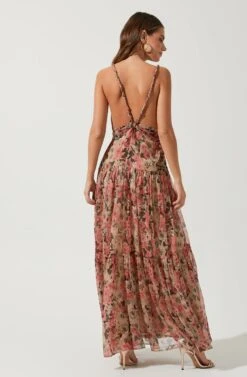 Eartha Floral Maxi Dress -Astr The Label Shop ACDR100834B TAUPE PINKFLORAL 4