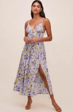 Lizbeth Floral Maxi Dress 12 Lizbeth Floral Maxi Dress -Astr The Label Shop ACDR100854R004 PURPLELEMONFLORAL 1