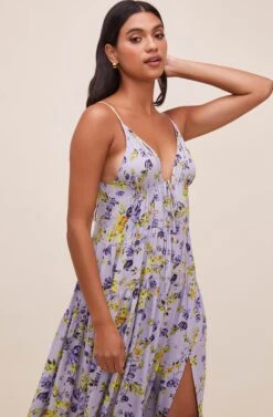 Lizbeth Floral Maxi Dress 10 Lizbeth Floral Maxi Dress -Astr The Label Shop ACDR100854R004 PURPLELEMONFLORAL 4