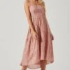 Ursa Tie Back Floral Midi Dress 1 Ursa Tie Back Floral Midi Dress -Astr The Label Shop ACDR100864 PINK TAUPEFLORAL 0275