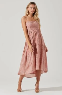 Ursa Tie Back Floral Midi Dress