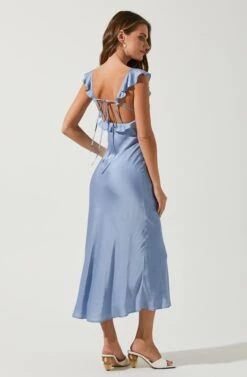 Rina Ruffle Strap Midi Dress -Astr The Label Shop ACDR100904 PERIWINKLE 4