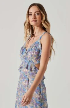 Astr The Label Shop -Astr The Label Shop ACDR100906 PURPLEBLUEFLORAL 4