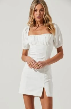 Wendy Square Neck Puff Sleeve Mini Dress 25 Wendy Square Neck Puff Sleeve Mini Dress -Astr The Label Shop ACDR100952C WHITE 3 889a11f5 6ada 4f93 9c3a 577f2f9c540c