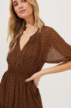 Garden State Tiered Floral Midi Dress -Astr The Label Shop ACDR100967 BLACK RUSTDITSY 4