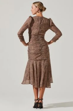 Medine Animal Print Midi Dress 13 Medine Animal Print Midi Dress -Astr The Label Shop ACDR101016 TAUPE GOLDANIMAL 6