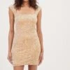 Galaxy Sequin Cap Sleeve Mini Dress -Astr The Label Shop ACDR101023 IRIDESCENTGOLD 2