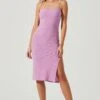 Dixon Square Neck Crinkle Midi Dress 2 Dixon Square Neck Crinkle Midi Dress -Astr The Label Shop ACDR101075 ELECTRICPINK 1