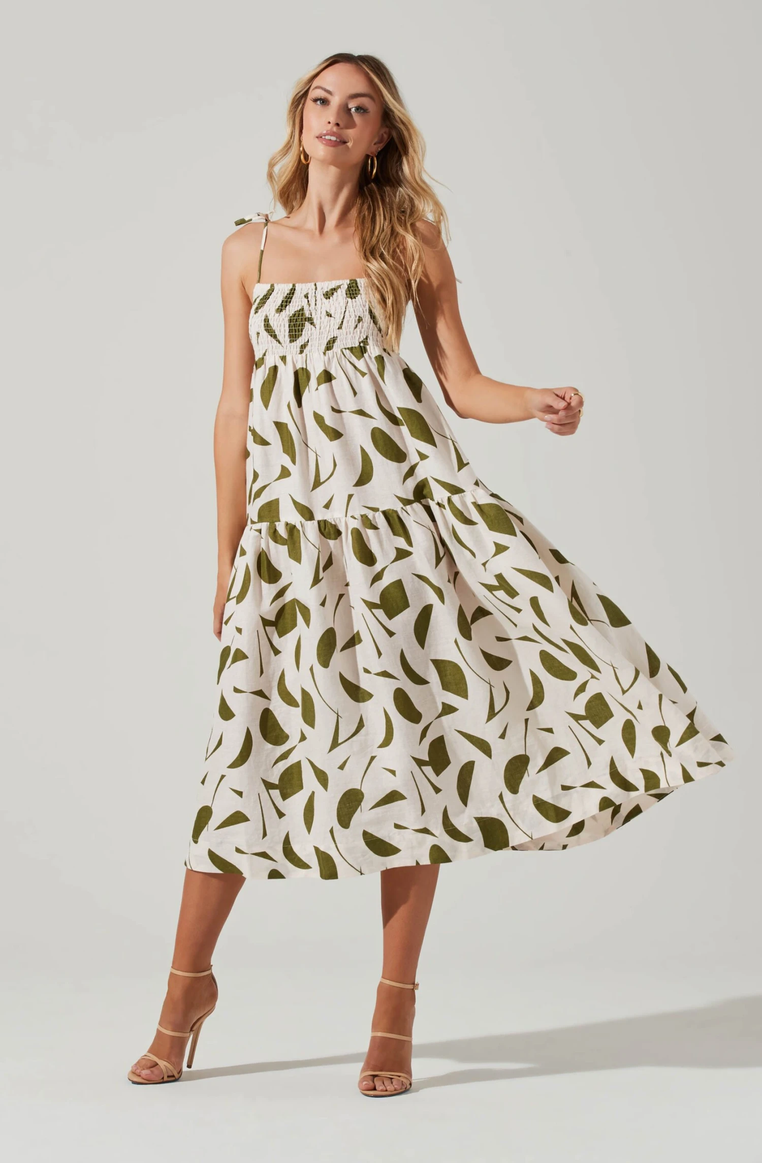 Marlene Square Neck Smocked Midi Dress 9 Marlene Square Neck Smocked Midi Dress - Image 7