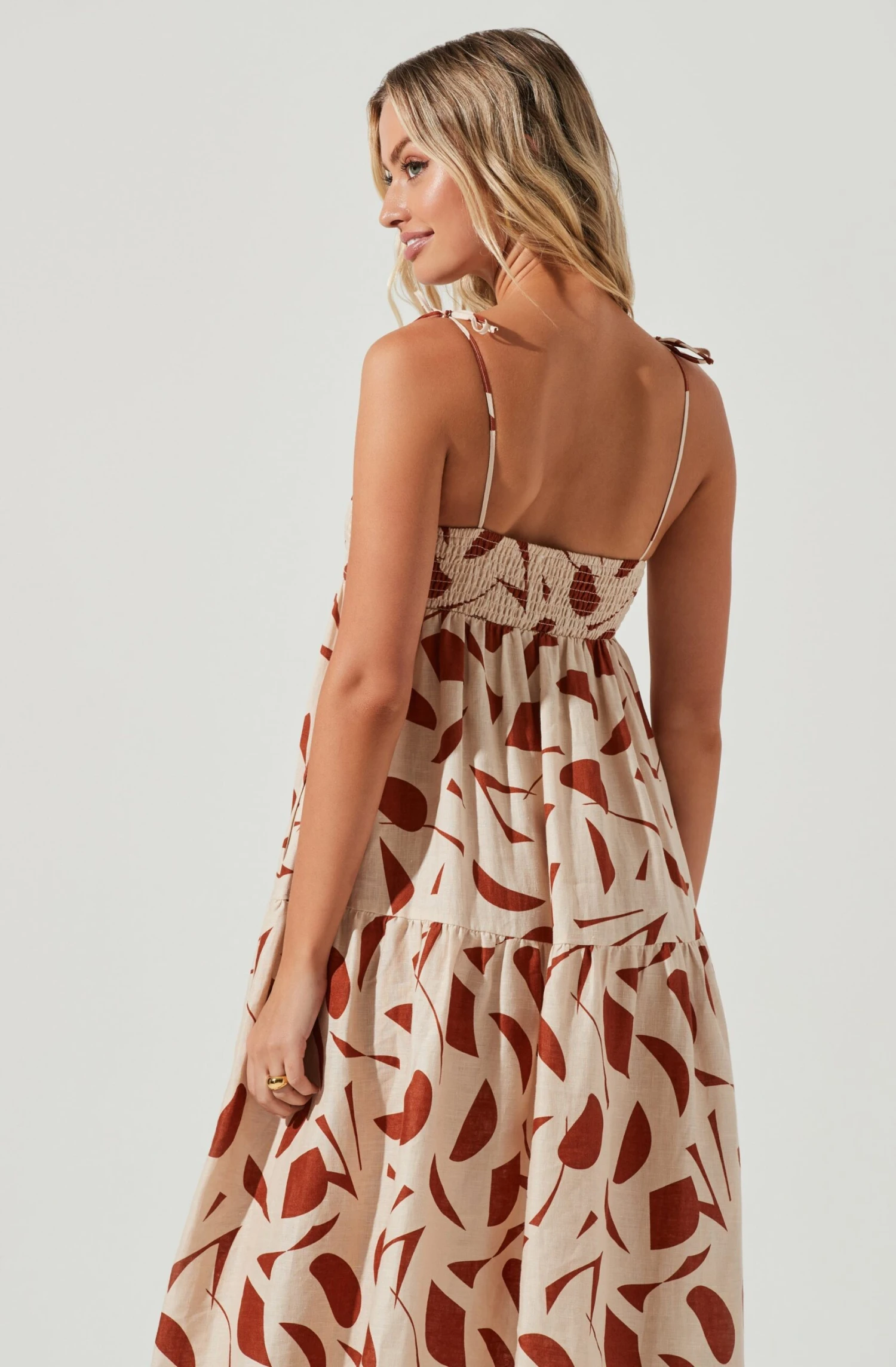 Marlene Square Neck Smocked Midi Dress 16 Marlene Square Neck Smocked Midi Dress - Image 14