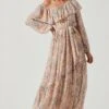 Kaylani Off Shoulder Ruffle Floral Maxi Dress -Astr The Label Shop ACDR101110B PINKMULTIFLORAL 2