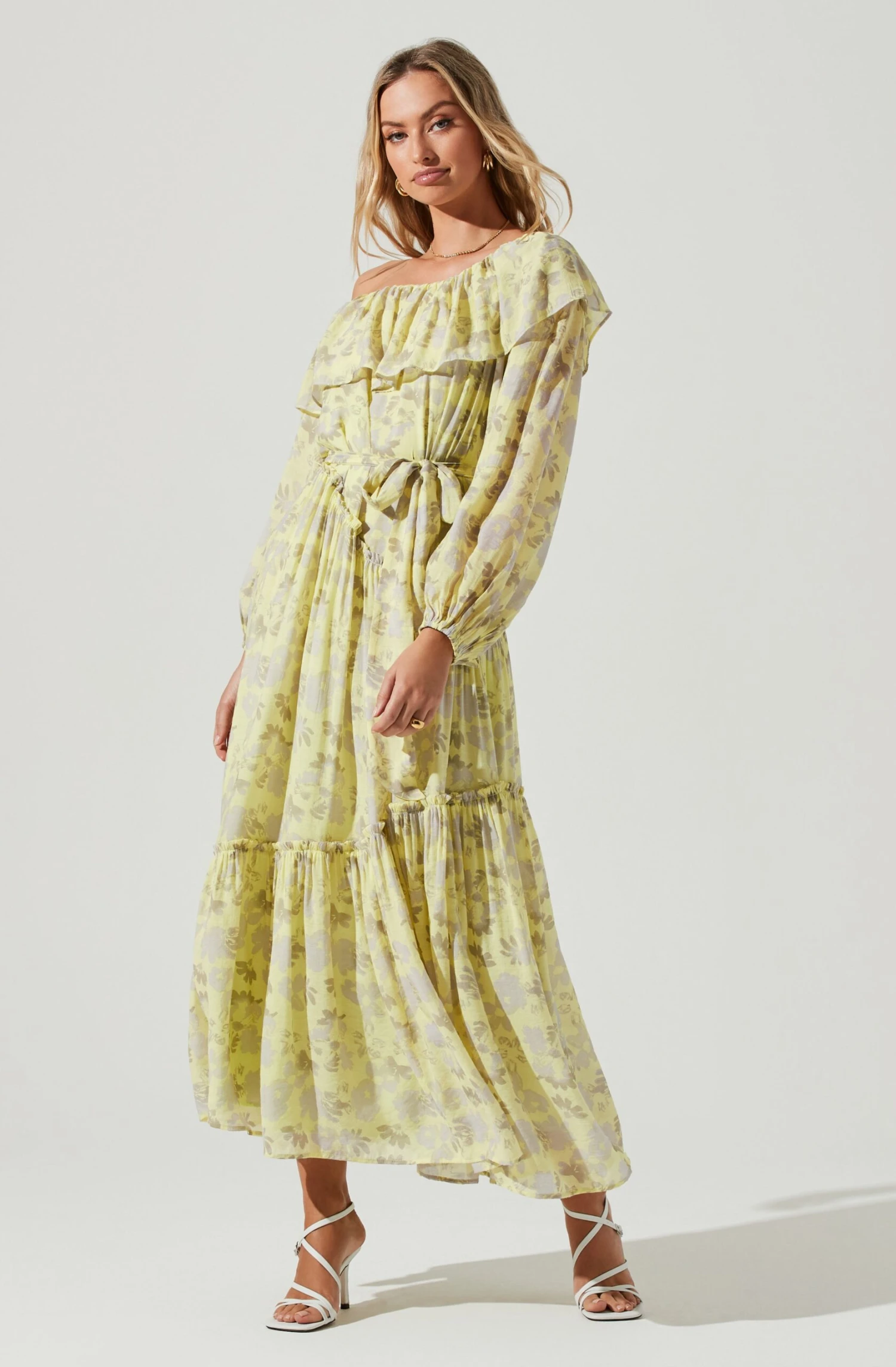 Kaylani Floral Off Shoulder Long Sleeve Midi Dress 7 Kaylani Floral Off Shoulder Long Sleeve Midi Dress - Image 5