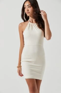 Del Mar Halter Bodycon Mini Dress 11 Del Mar Halter Bodycon Mini Dress -Astr The Label Shop ACDR101170 OFFWHITE 0141